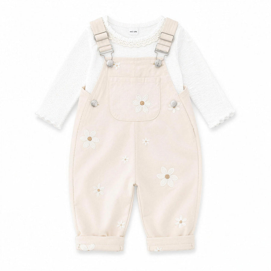Daisy Embroidered Overalls