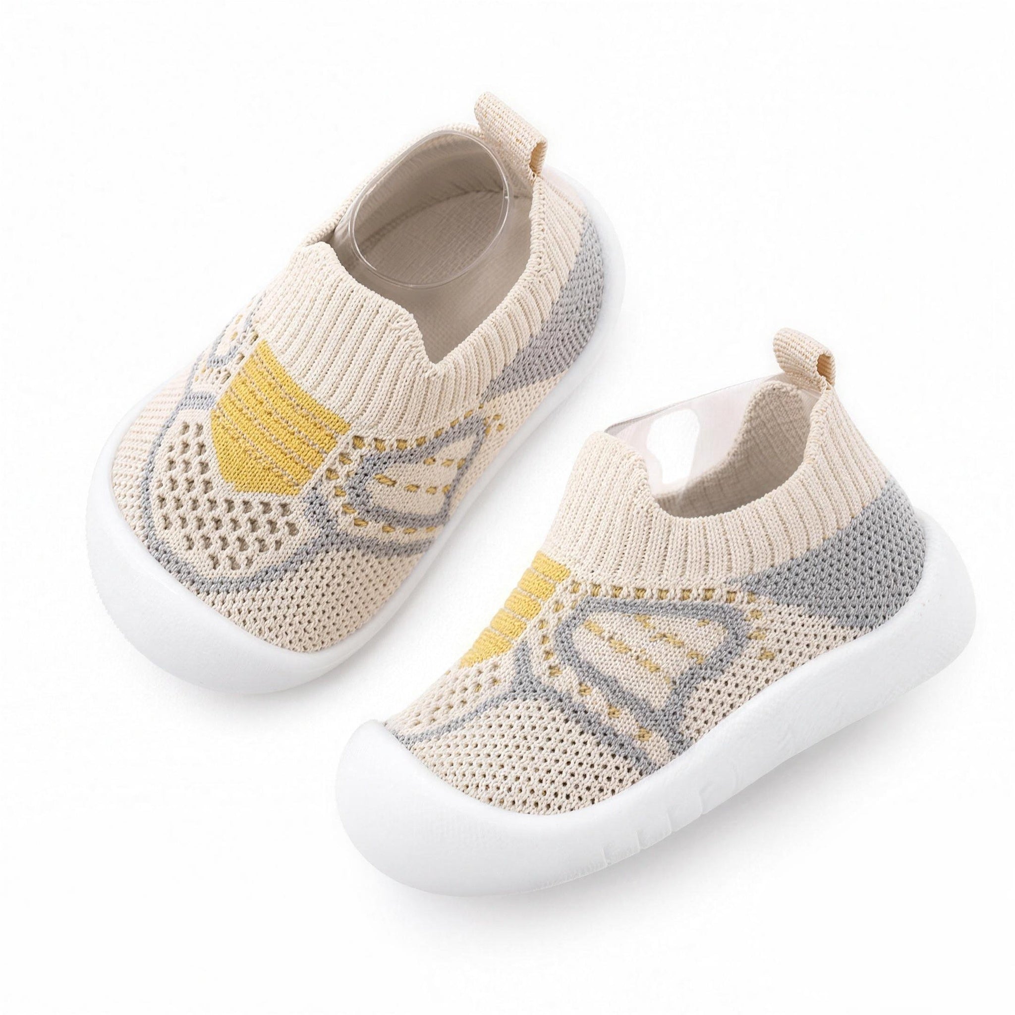 Breathable Mesh Sneakers - Light Khaki, professional studio photo