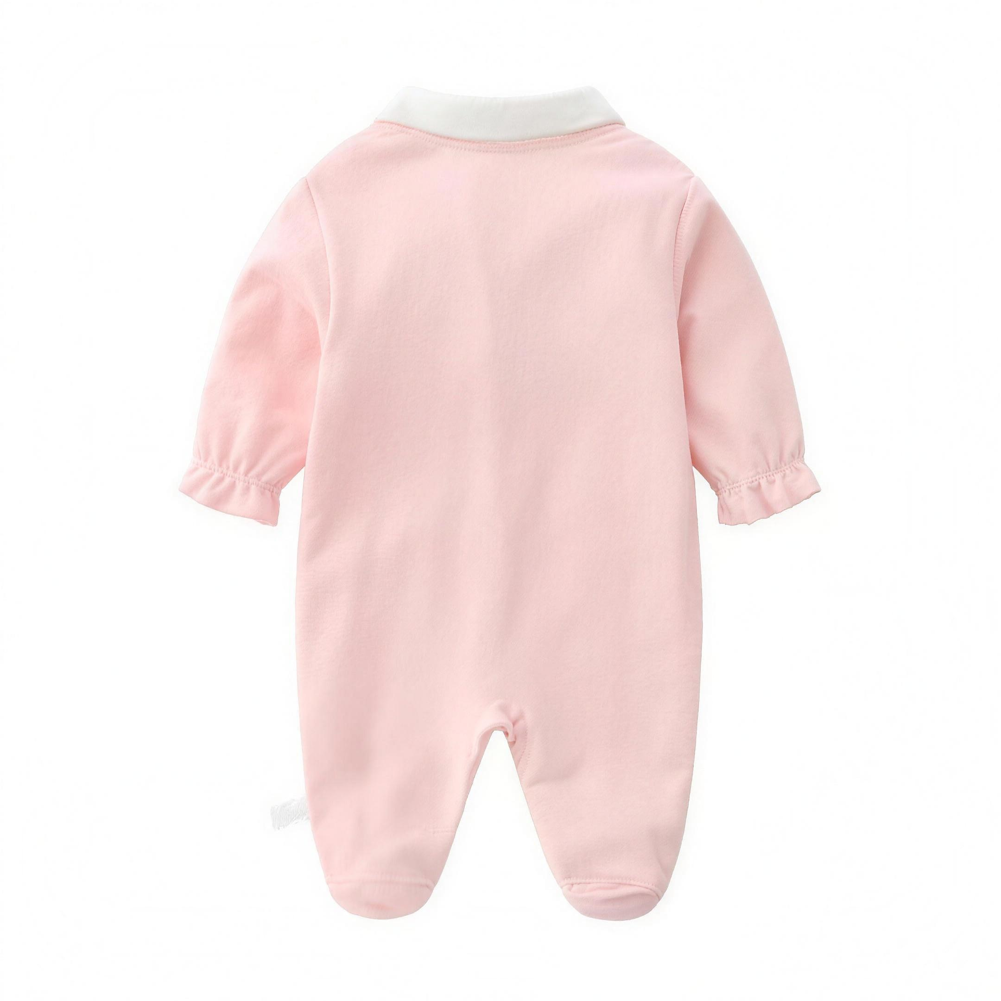 Lace Collar Embroidered Footie - back