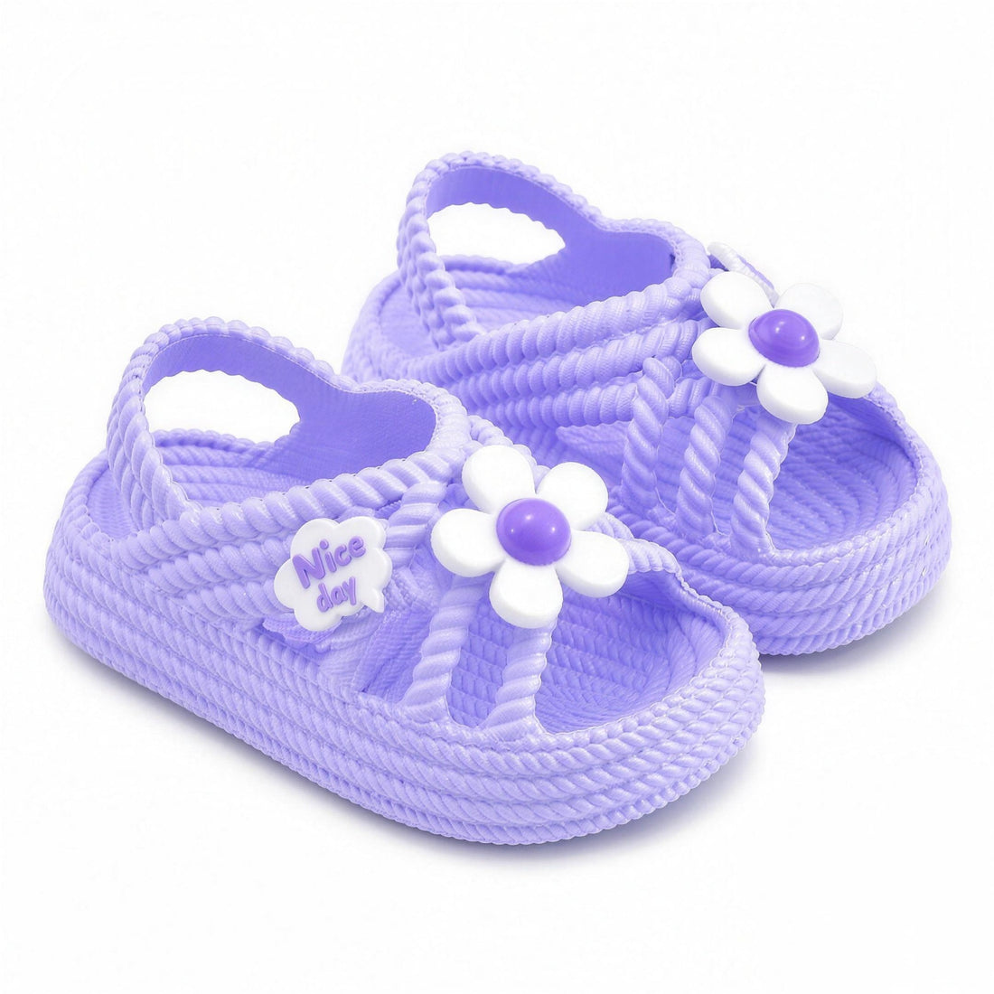Daisy Charm Sandals - Pink, professional studio photo
