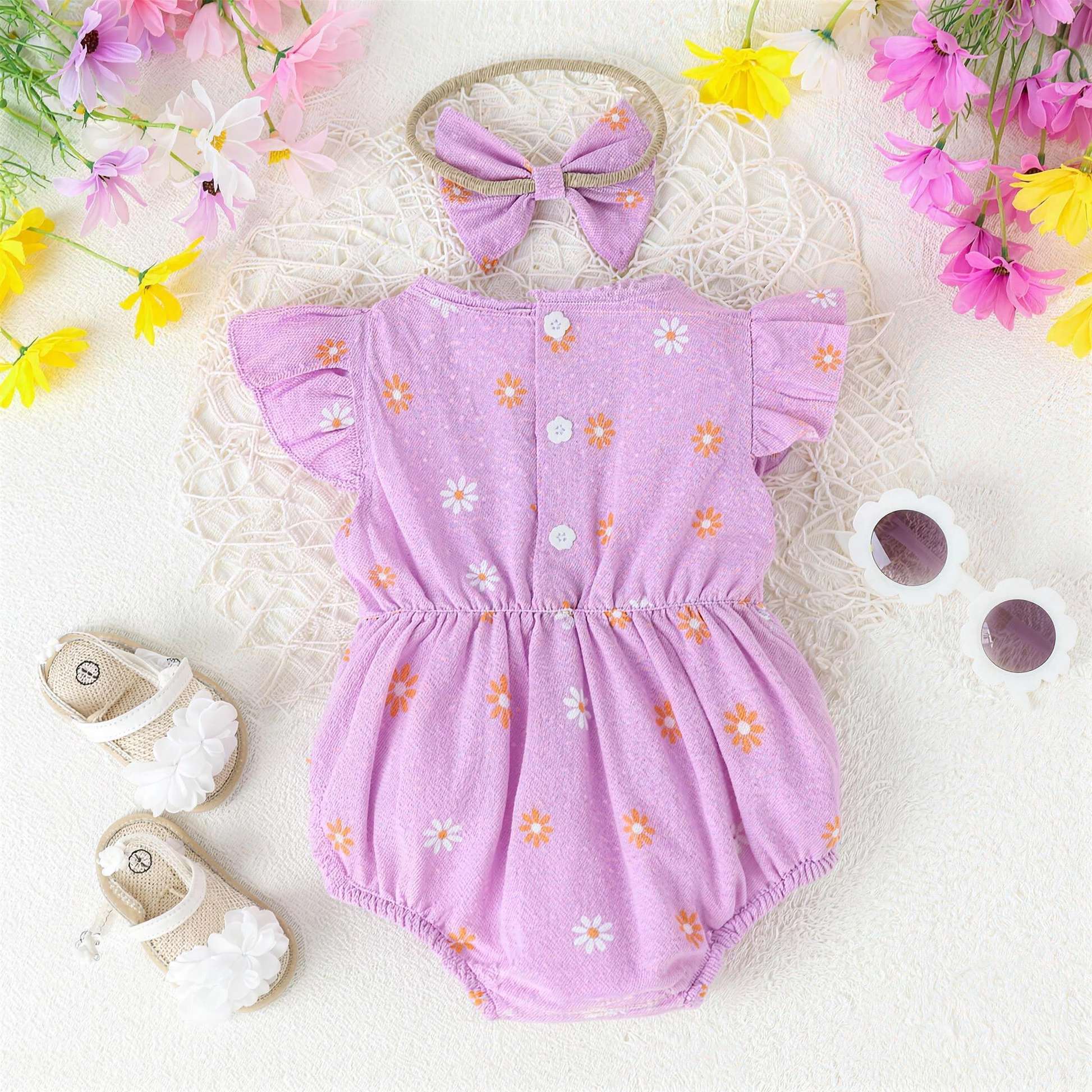 Daisy Flutter Romper Set - Lavender lifestyle photo
