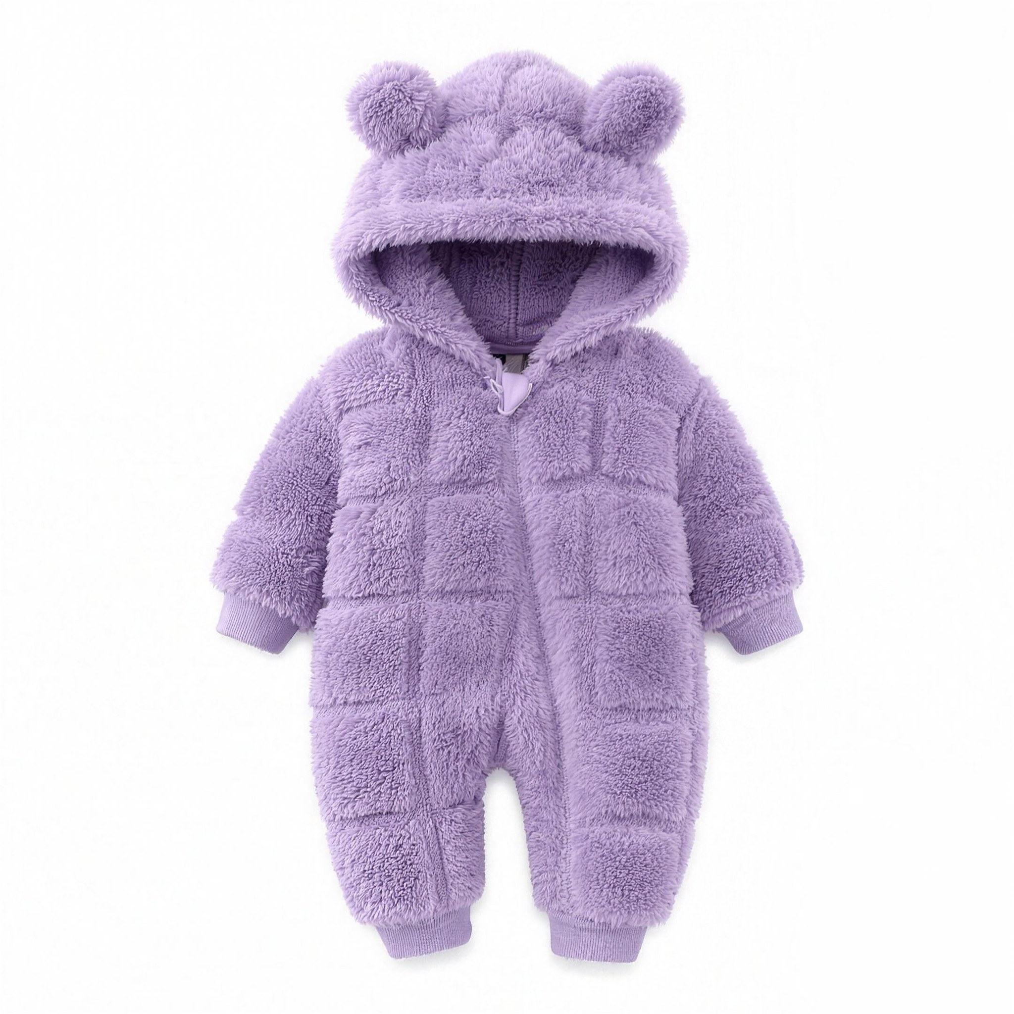 Sherpa Bear Snowsuit - Lavender - professional studio photo
