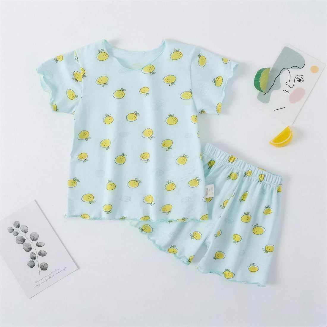 Lemon Pajama Set - professional product photo on white background