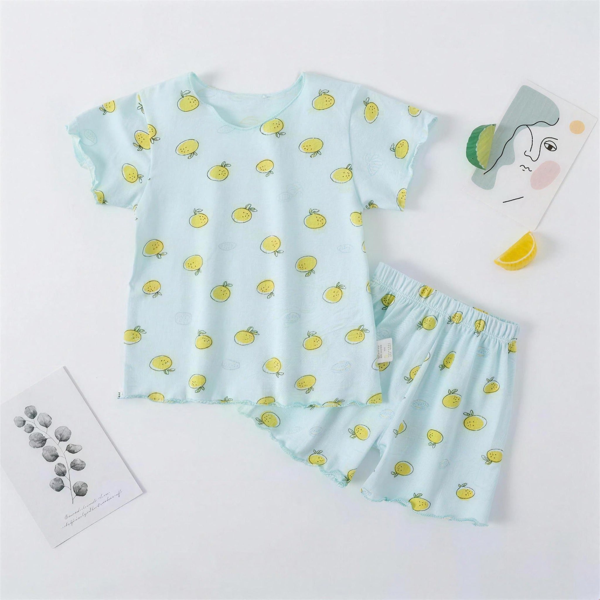 Lemon Pajama Set - full set shown together