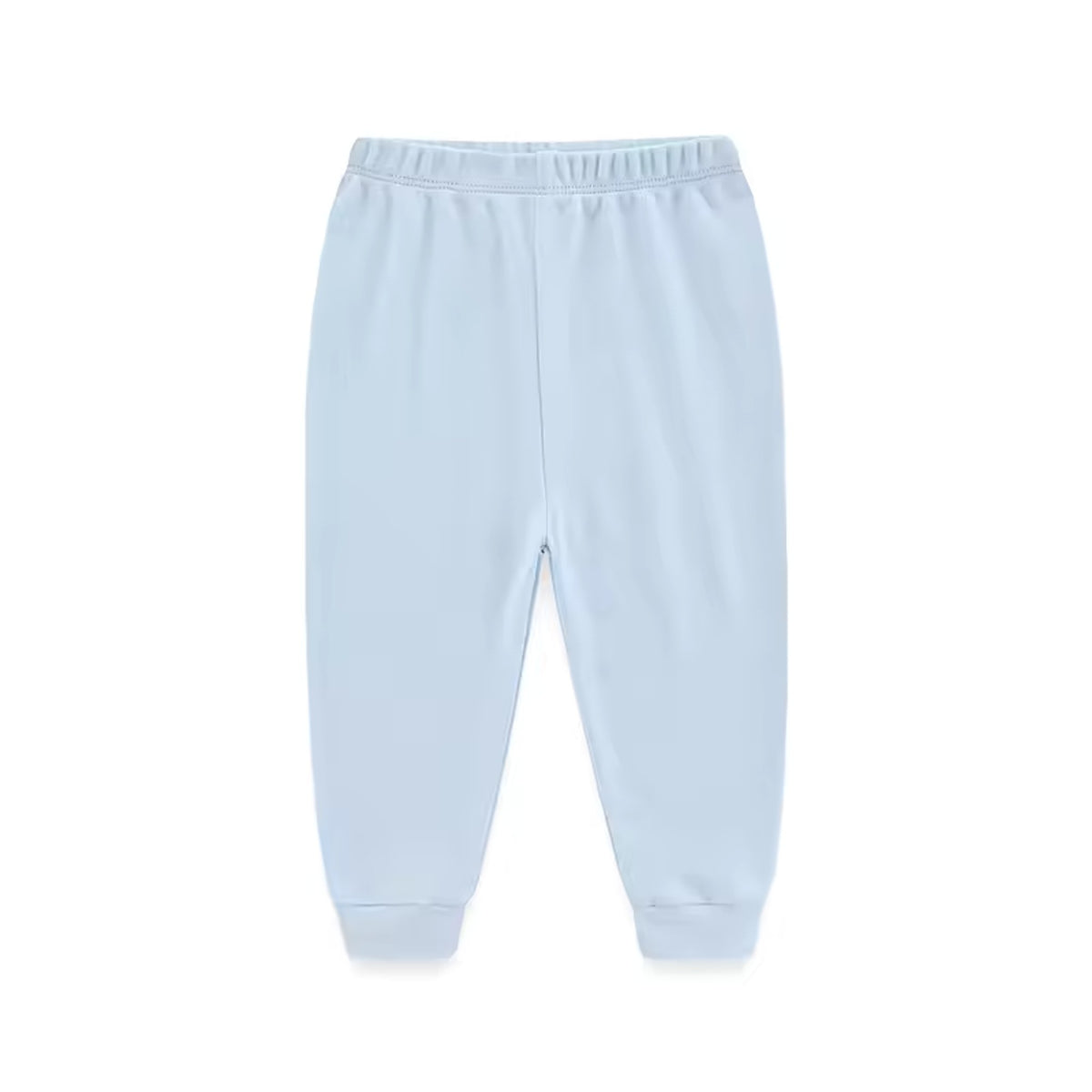 Basic Cuffed Pants - Light Blue