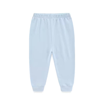 Basic Cuffed Pants - Light Blue