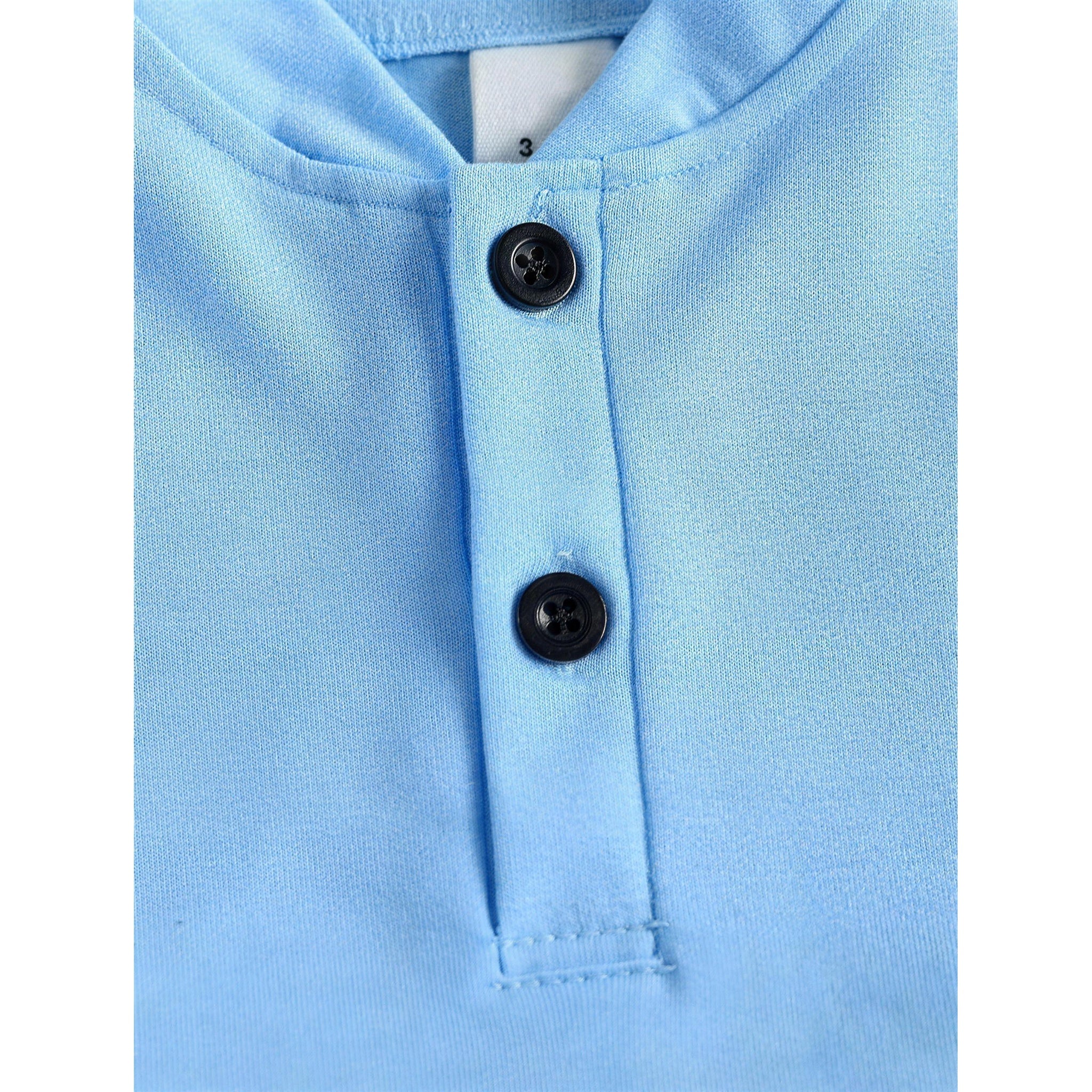 Light Blue Mandarin Collar Outfit Set - additional photo