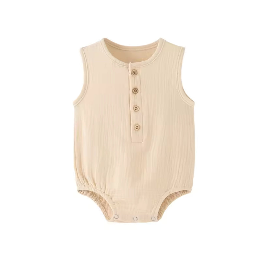 Linen Cotton Sleeveless Romper