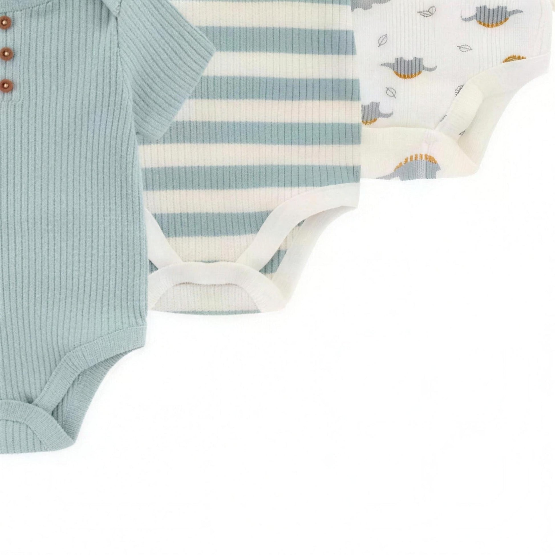 Little Dino Bodysuit Set - fabric and print detail