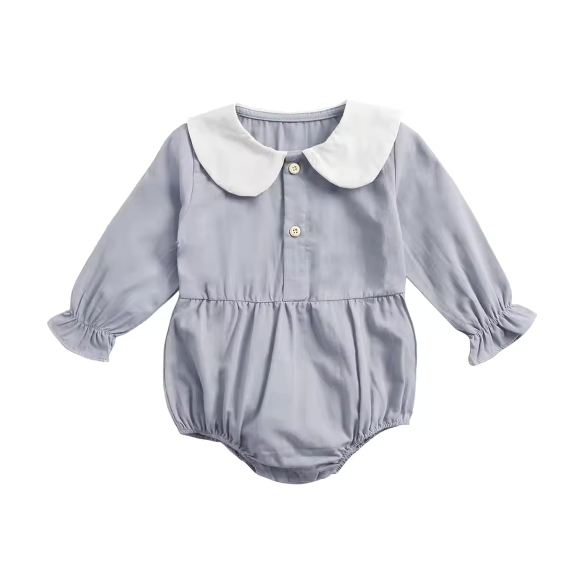 Long Sleeve Collar Bodysuit - Lavender