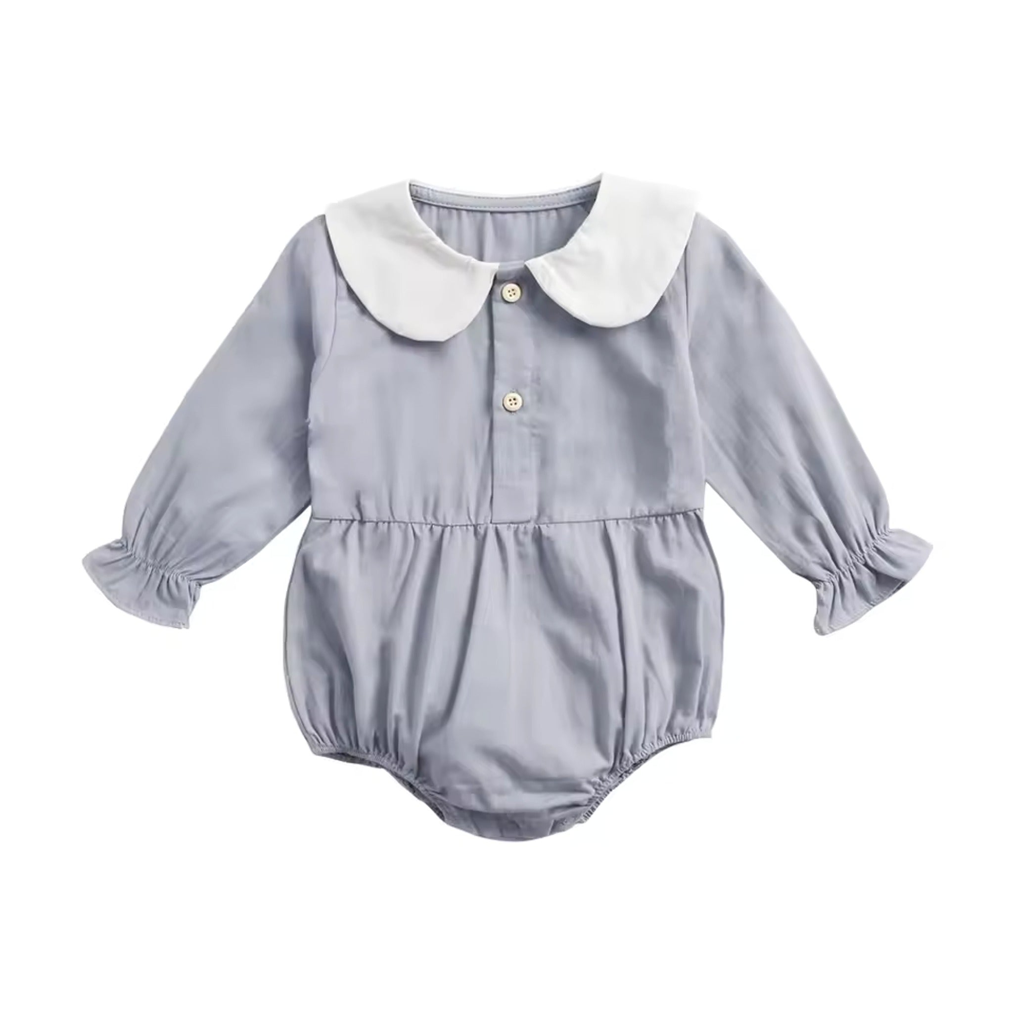 Long Sleeve Collar Bodysuit - Lavender