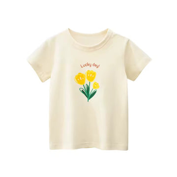 Lucky Day Tee, girls baby and toddler t-shirt, professional product photo on white background