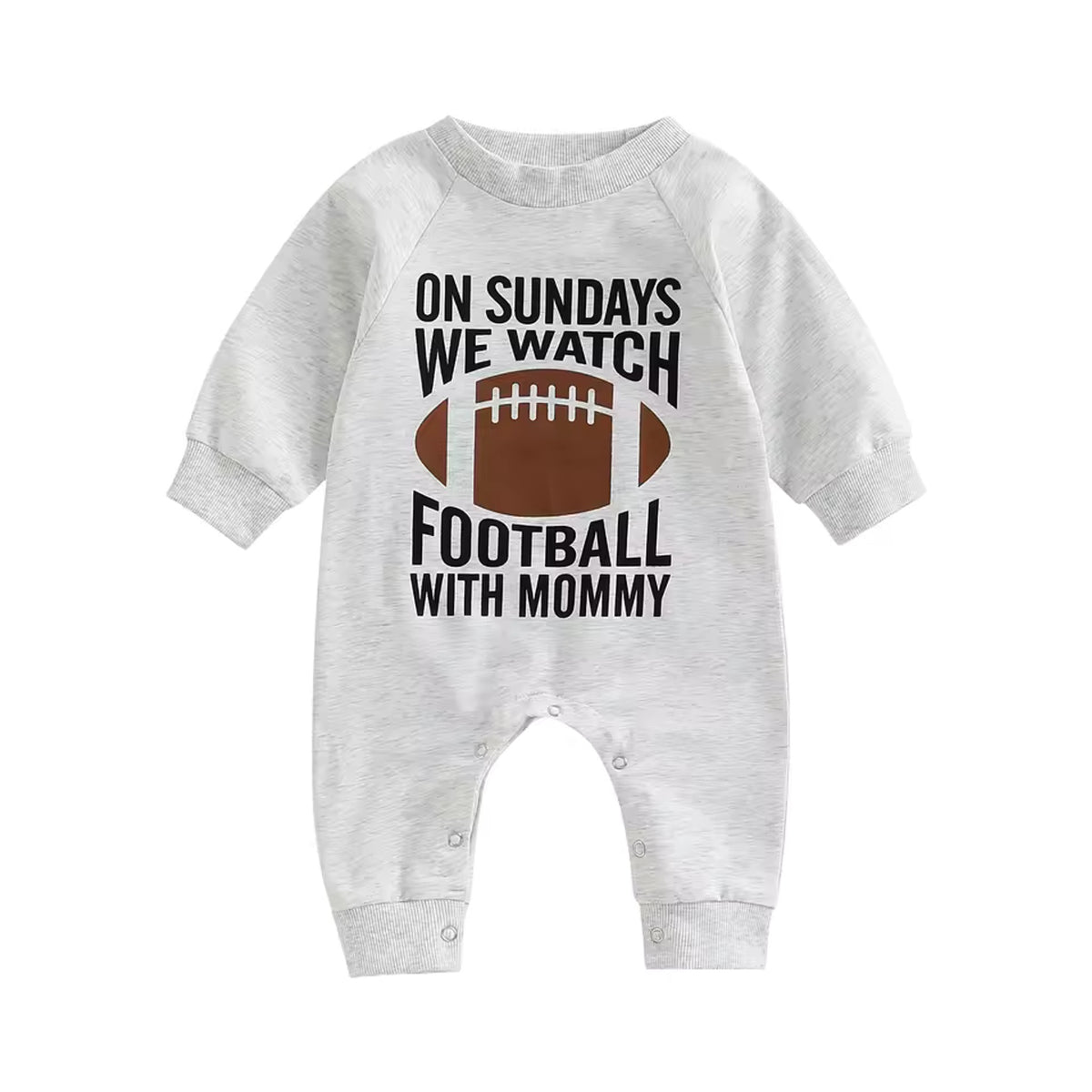 On Sundays We Watch Football Romper - With Mommy