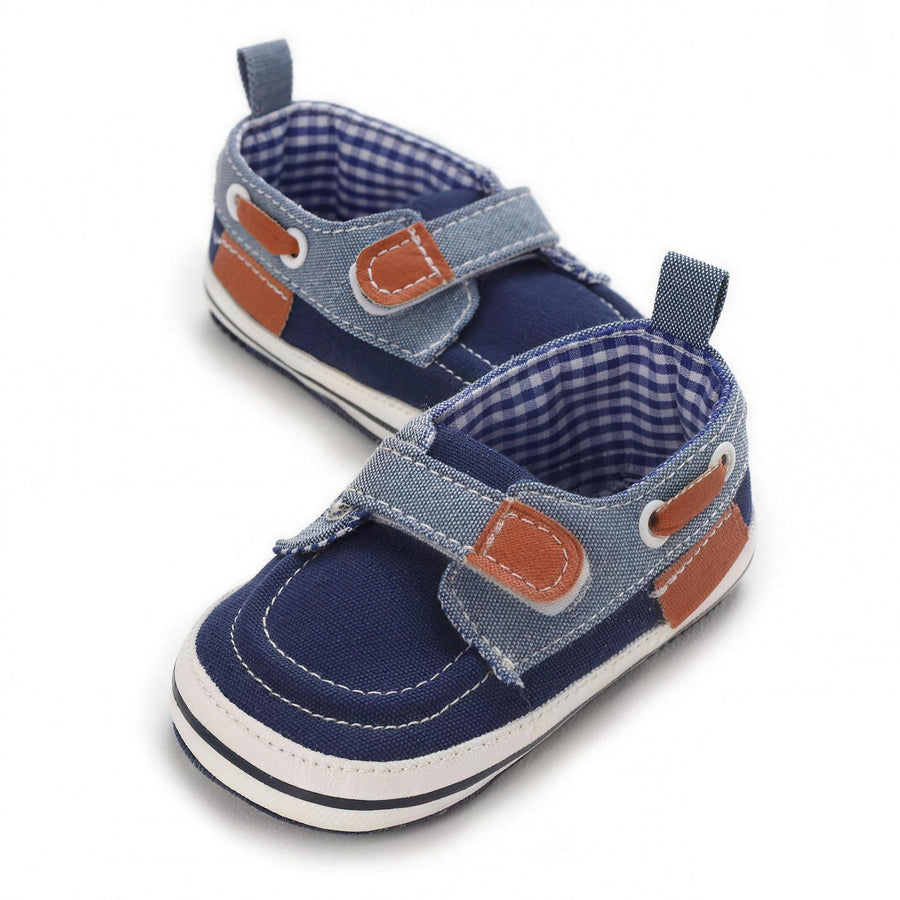 Navy Plaid Boat Shoe
