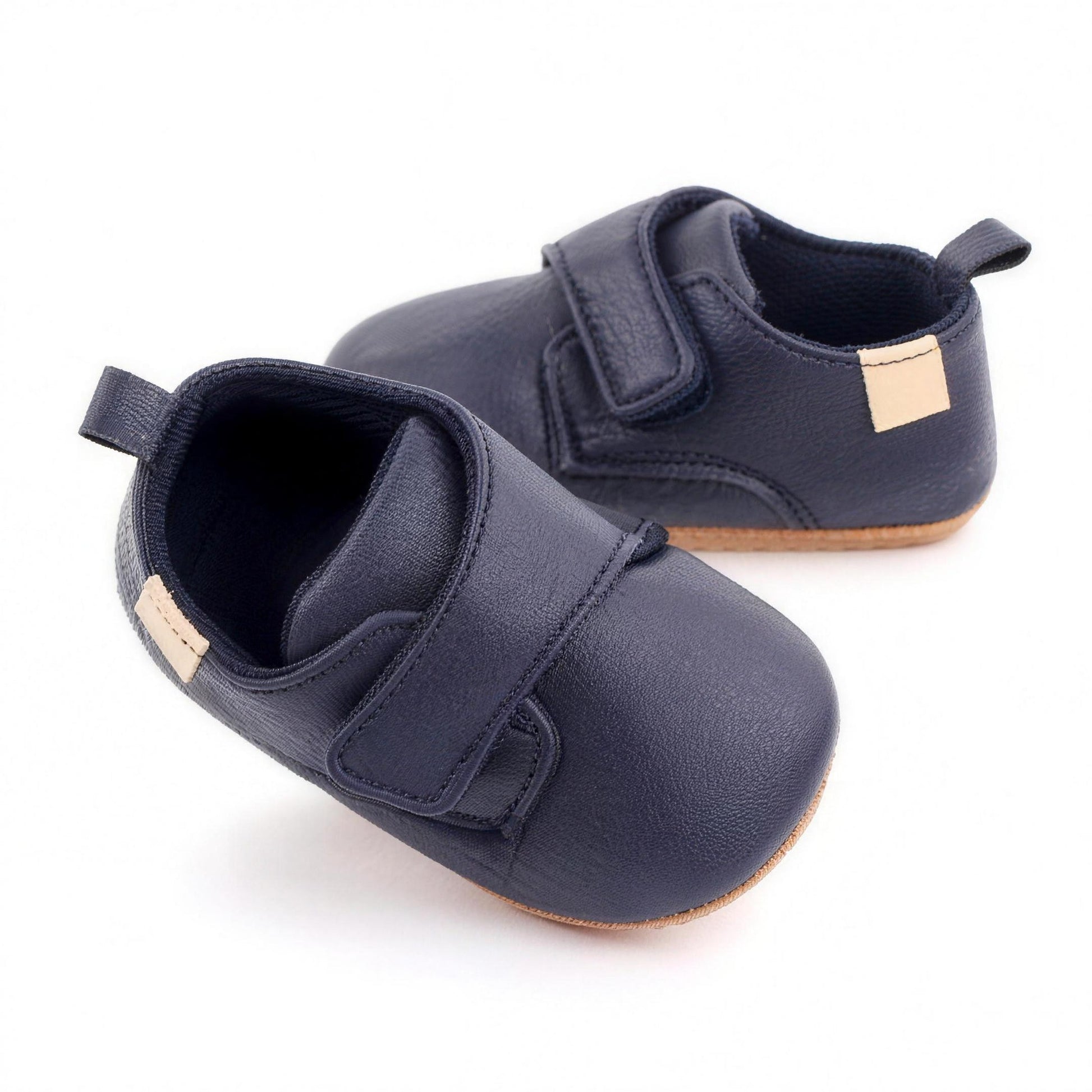 Classic Strap Moccasins - Navy - professional product photo on white background