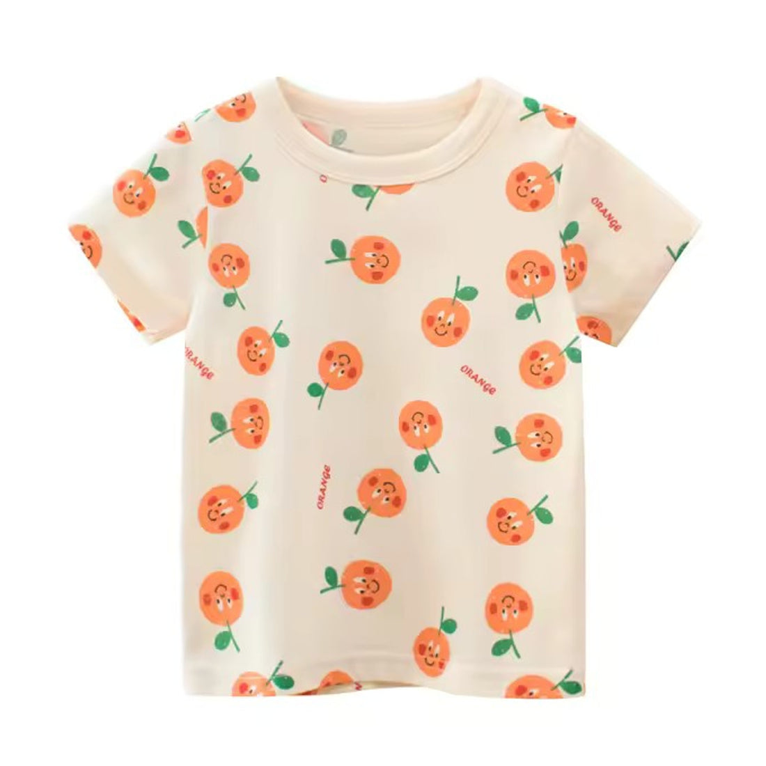 Orange Fruit Tee, girls baby and toddler t-shirt, professional product photo on white background