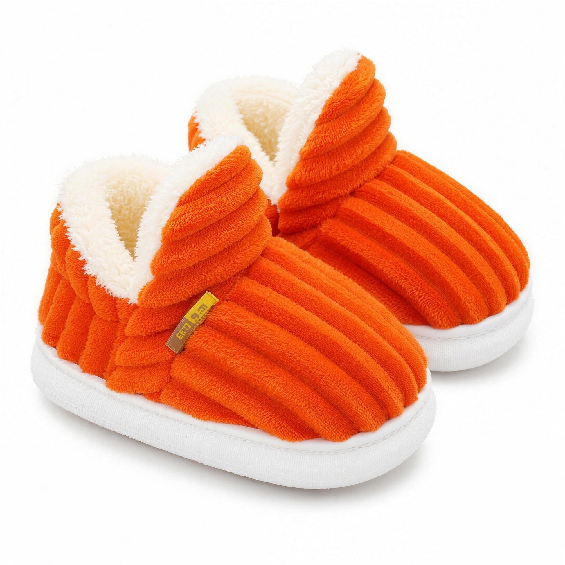 Cozy Corduroy Slippers - Orange