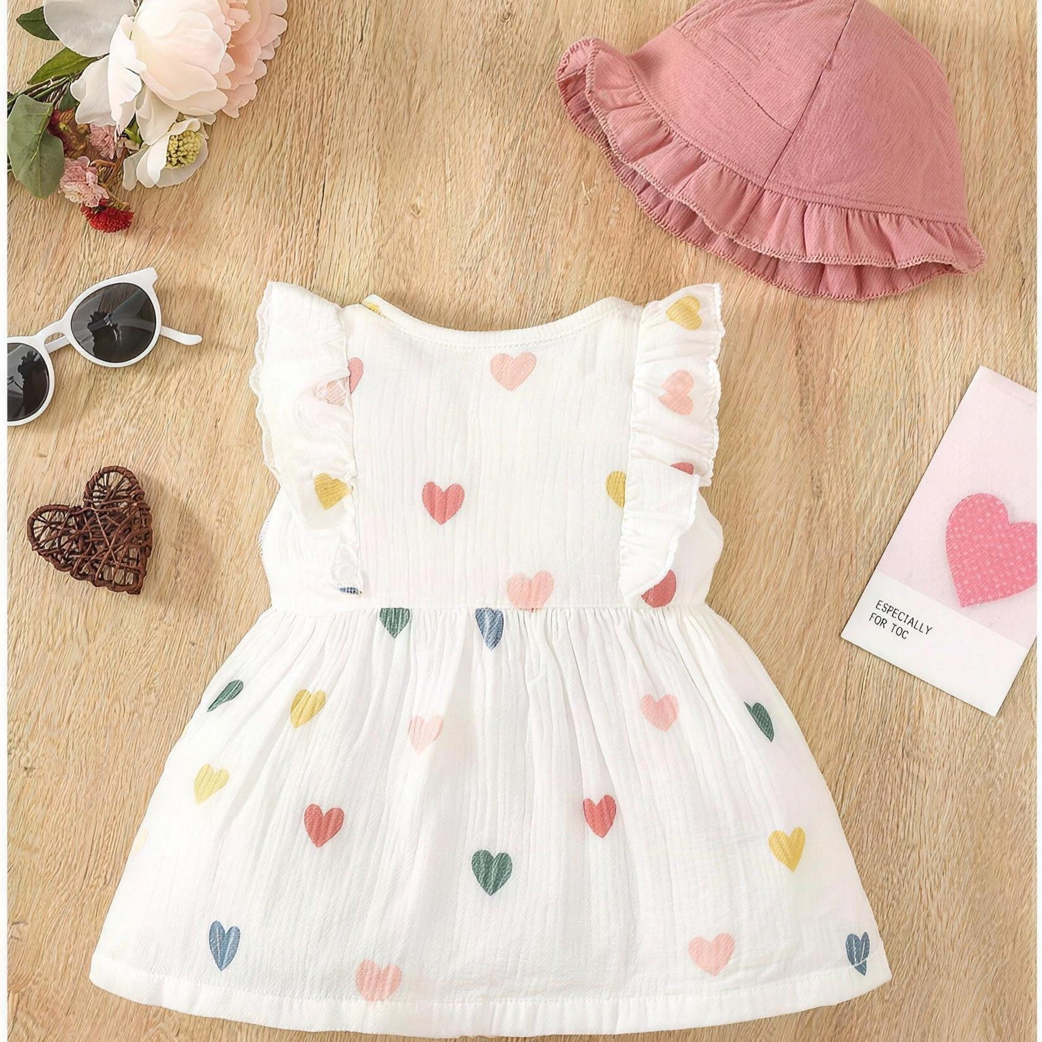 Painted Hearts Dress Set - back view