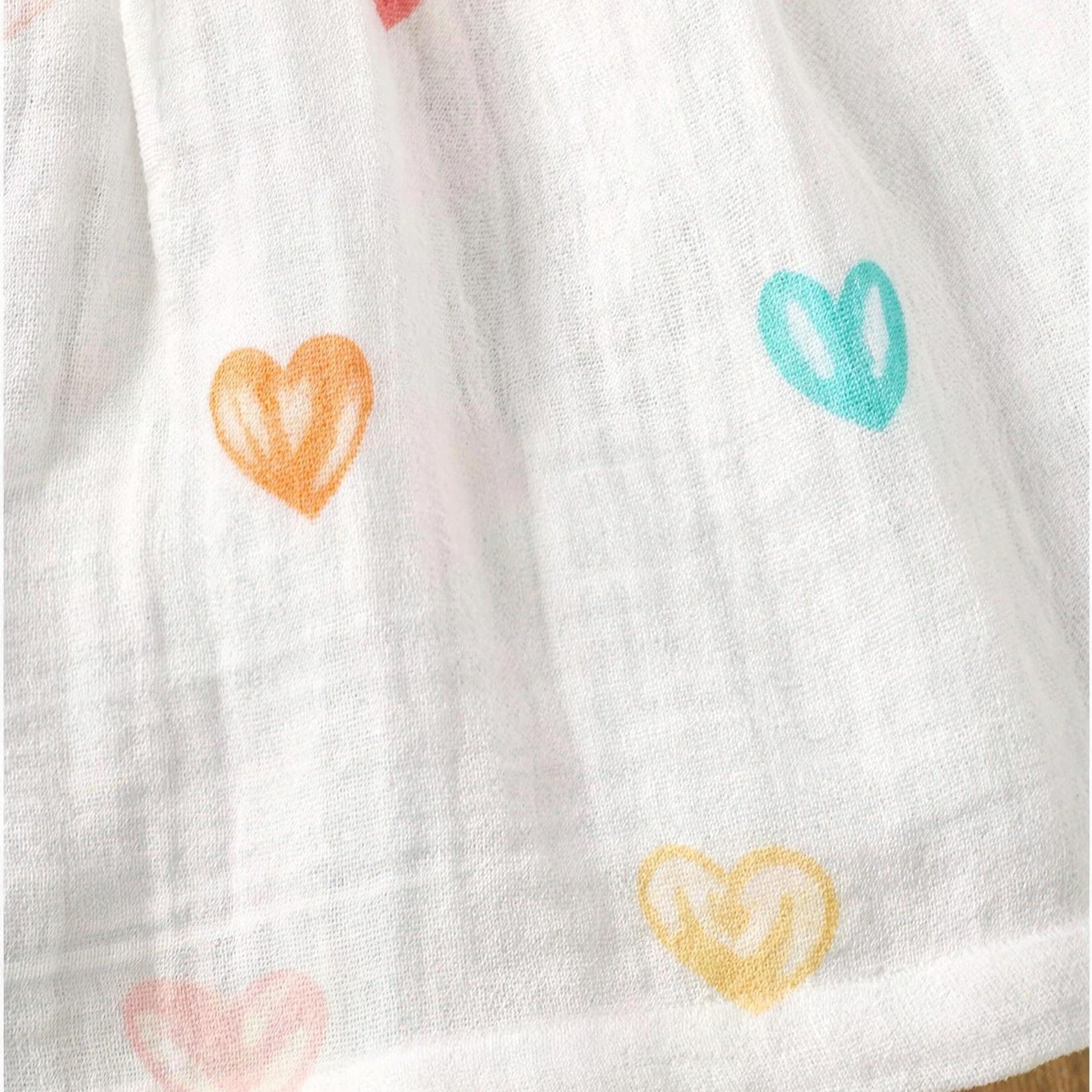 Painted Hearts Dress Set - fabric detail