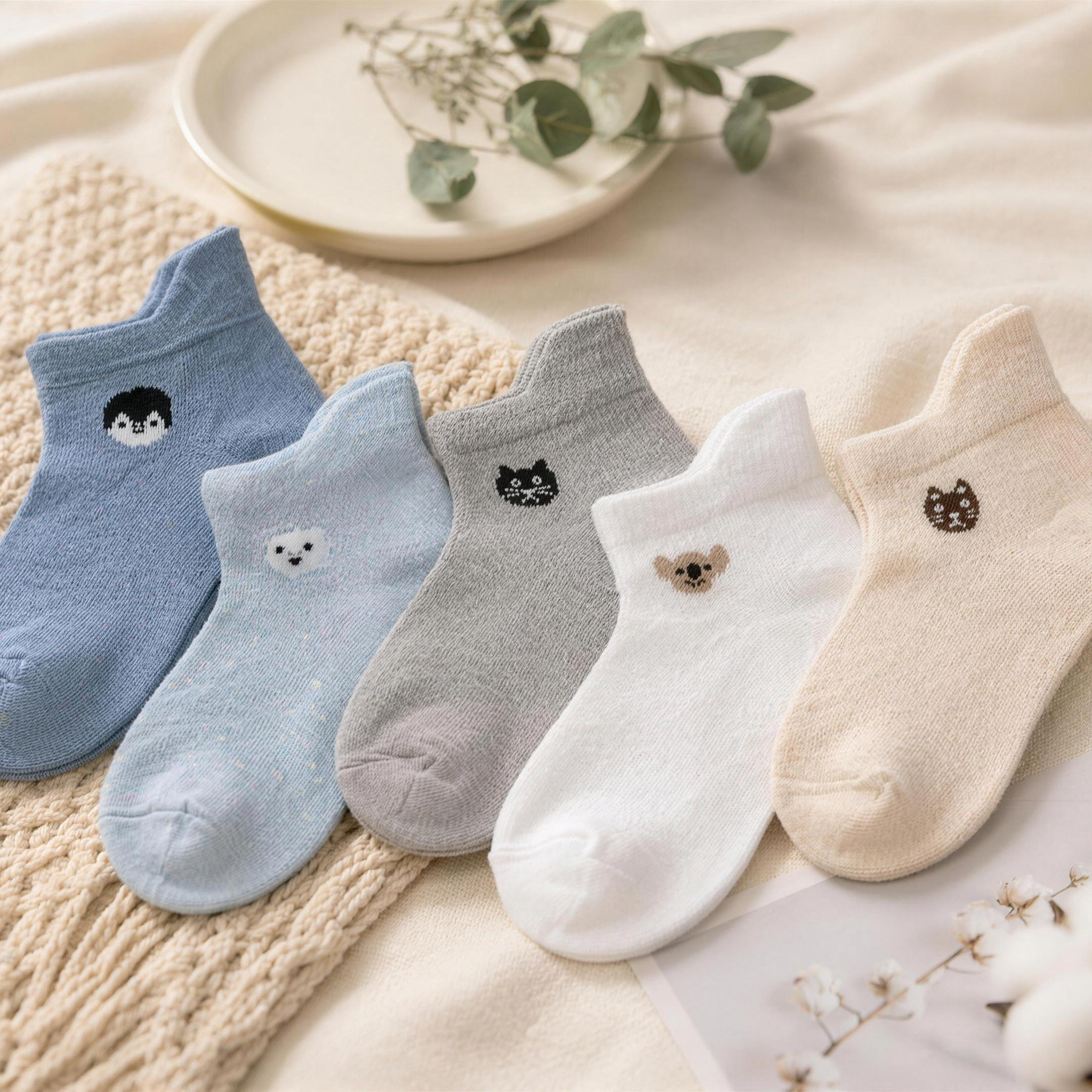 Pastel Animal Pals Sock Set - lifestyle photo