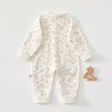 Peach Floral Baby Romper
