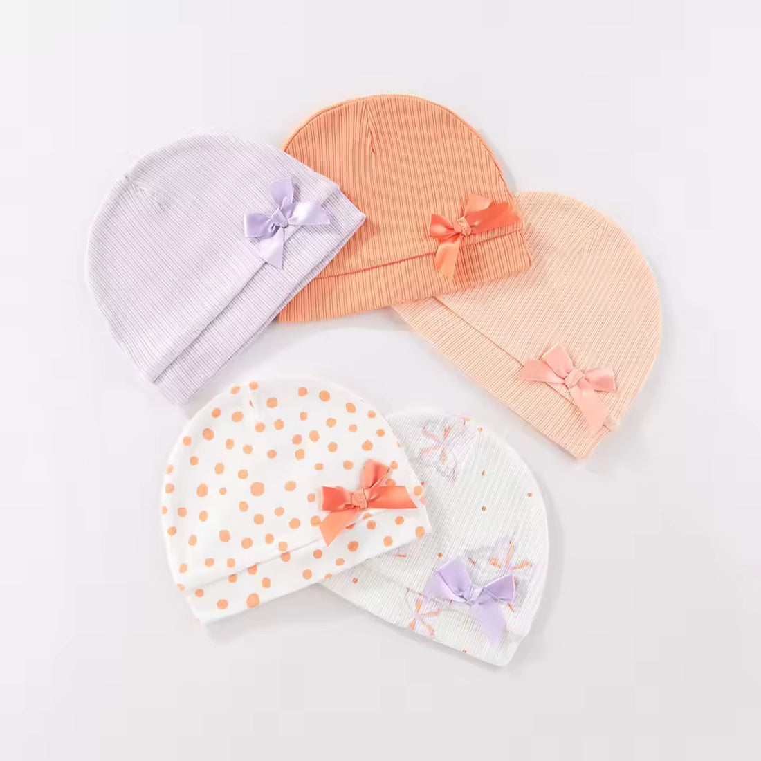 Peach Hat Set - all 5 hats