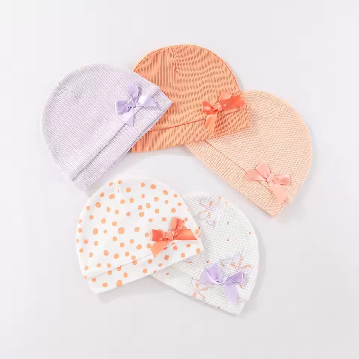 Peach Hat Set - all 5 hats