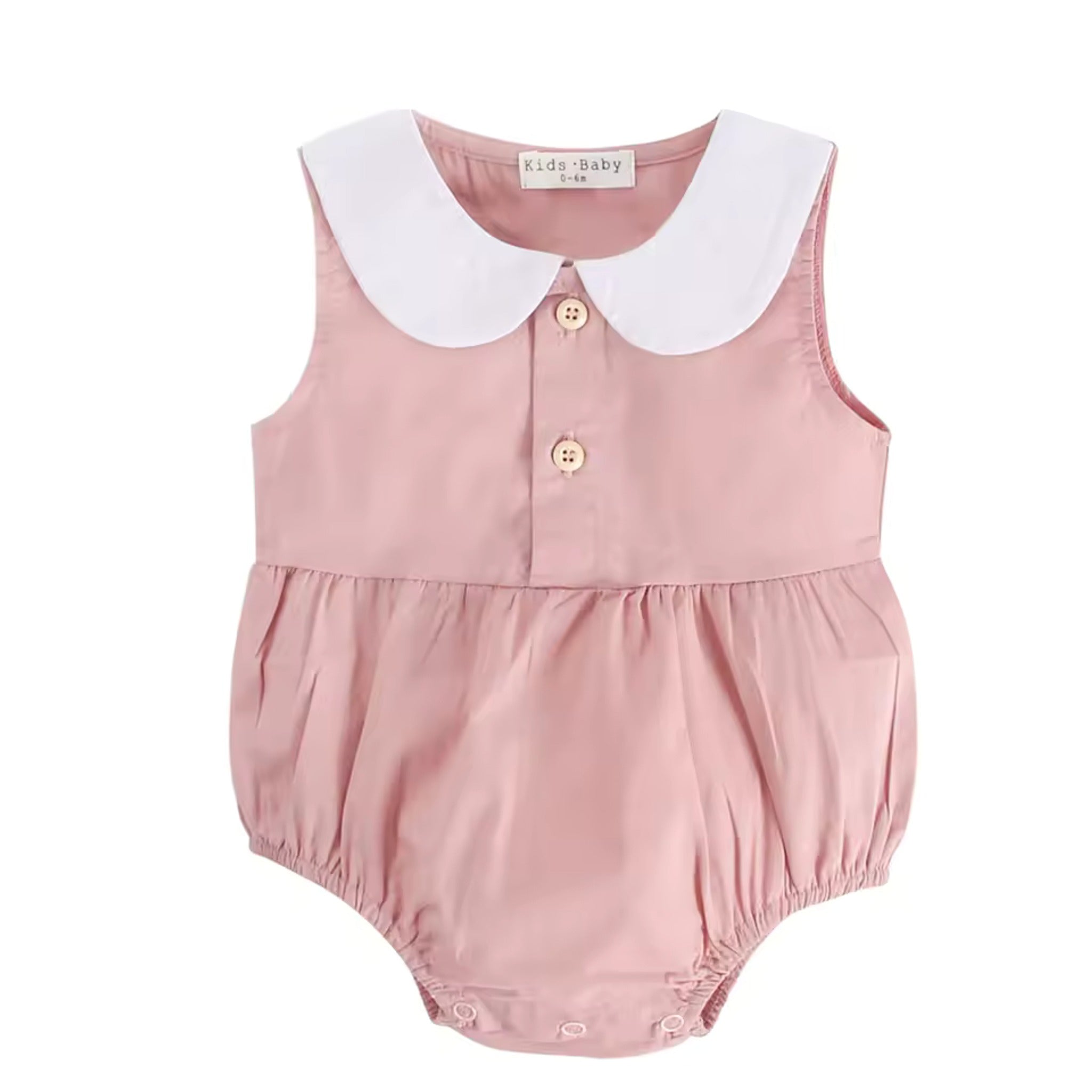 Peter Pan Collar Bodysuit - Pink