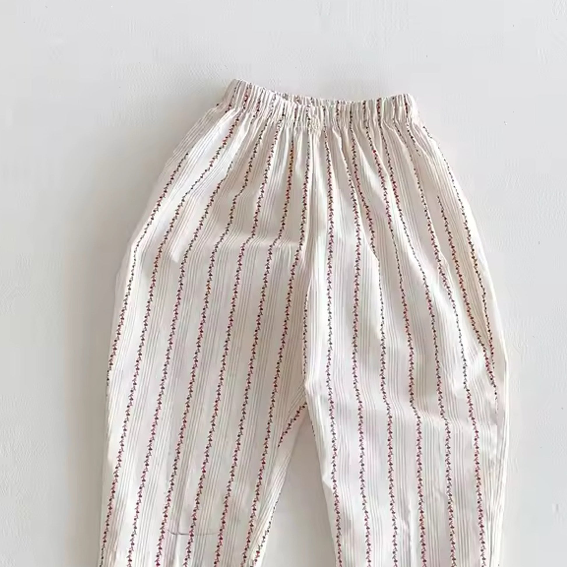 Pink Floral Summer Pants in Medium Detail - baby and toddler pants, professional product photo