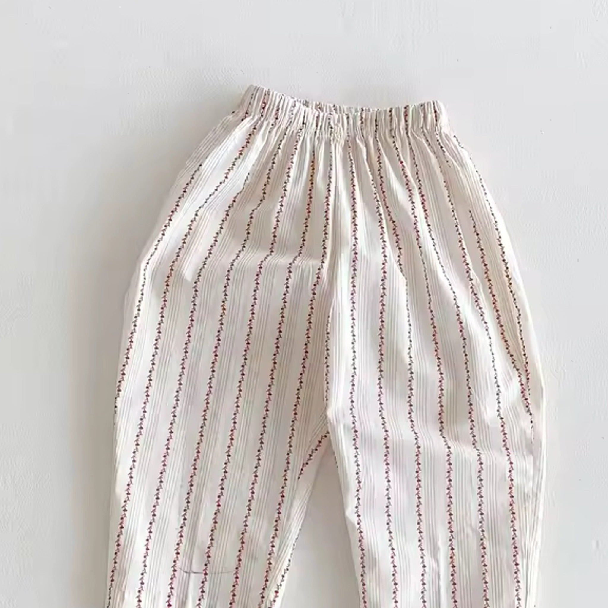 Pink Floral Summer Pants in Medium Detail - baby and toddler pants, professional product photo
