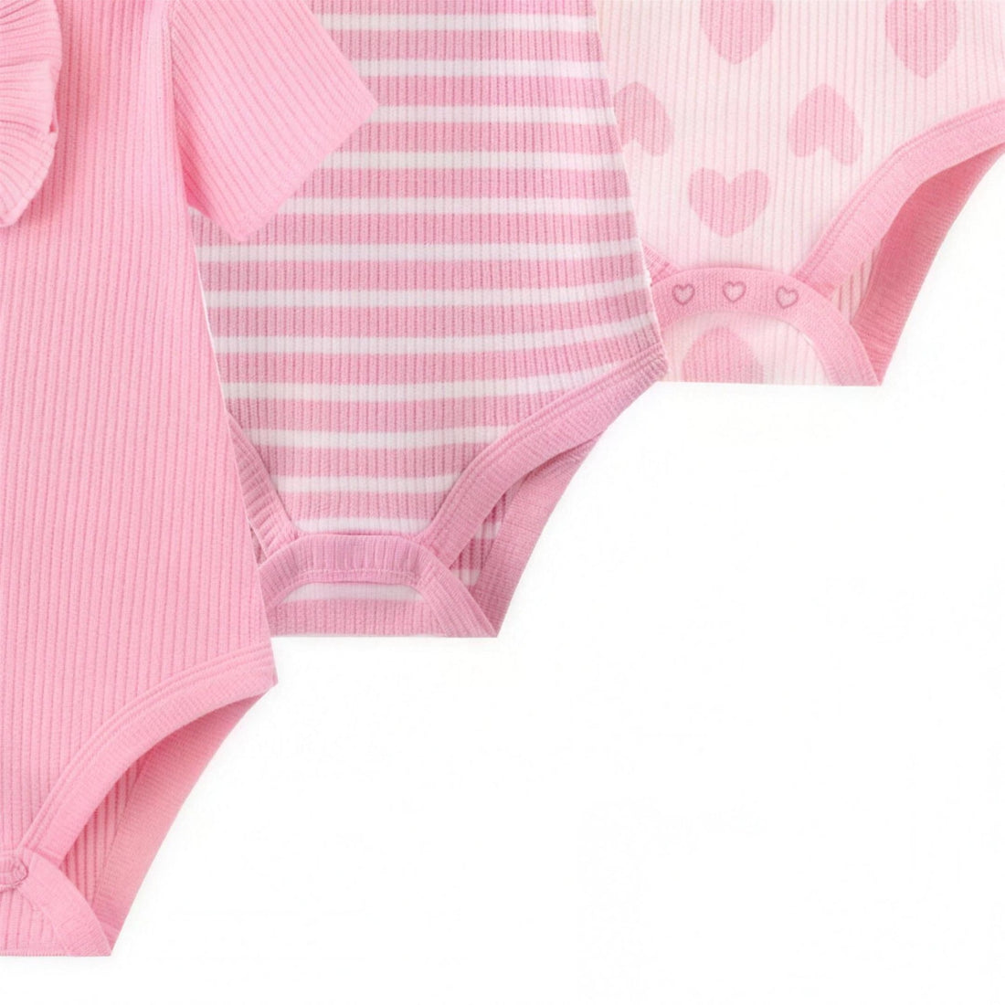 Pink Heart Bodysuit Set - professional product photo on white background