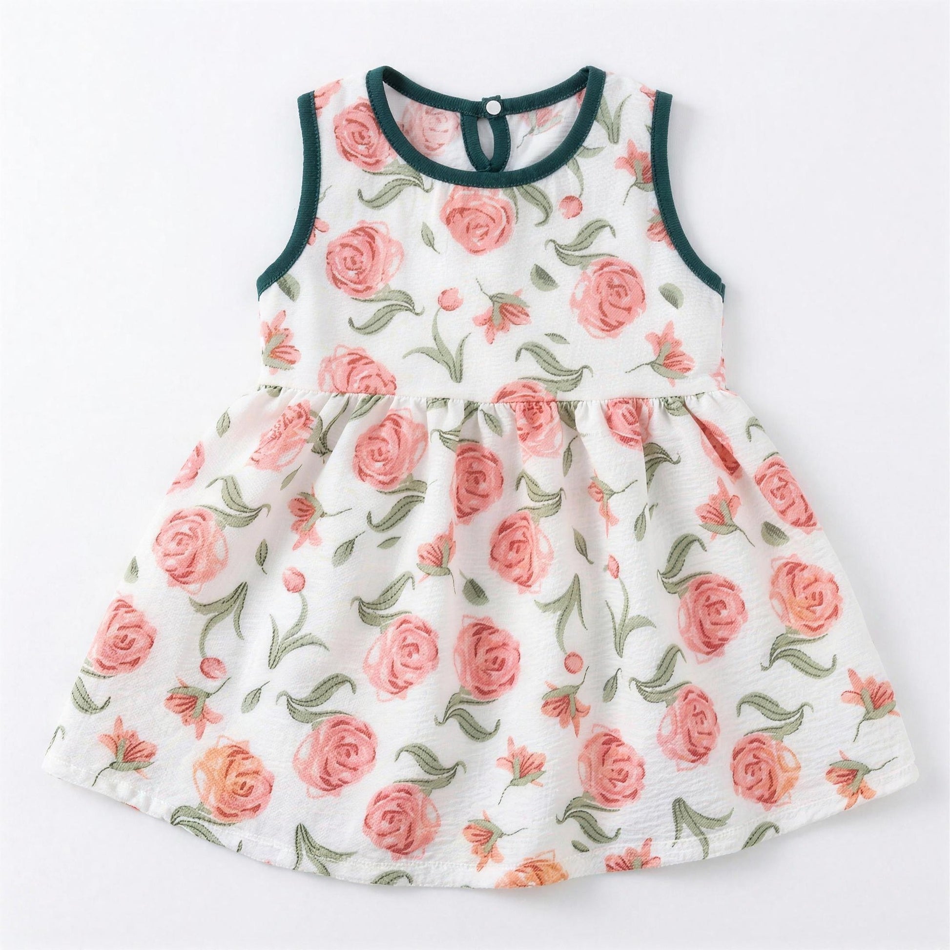 Pink Rose Dress - professional product photo on white background