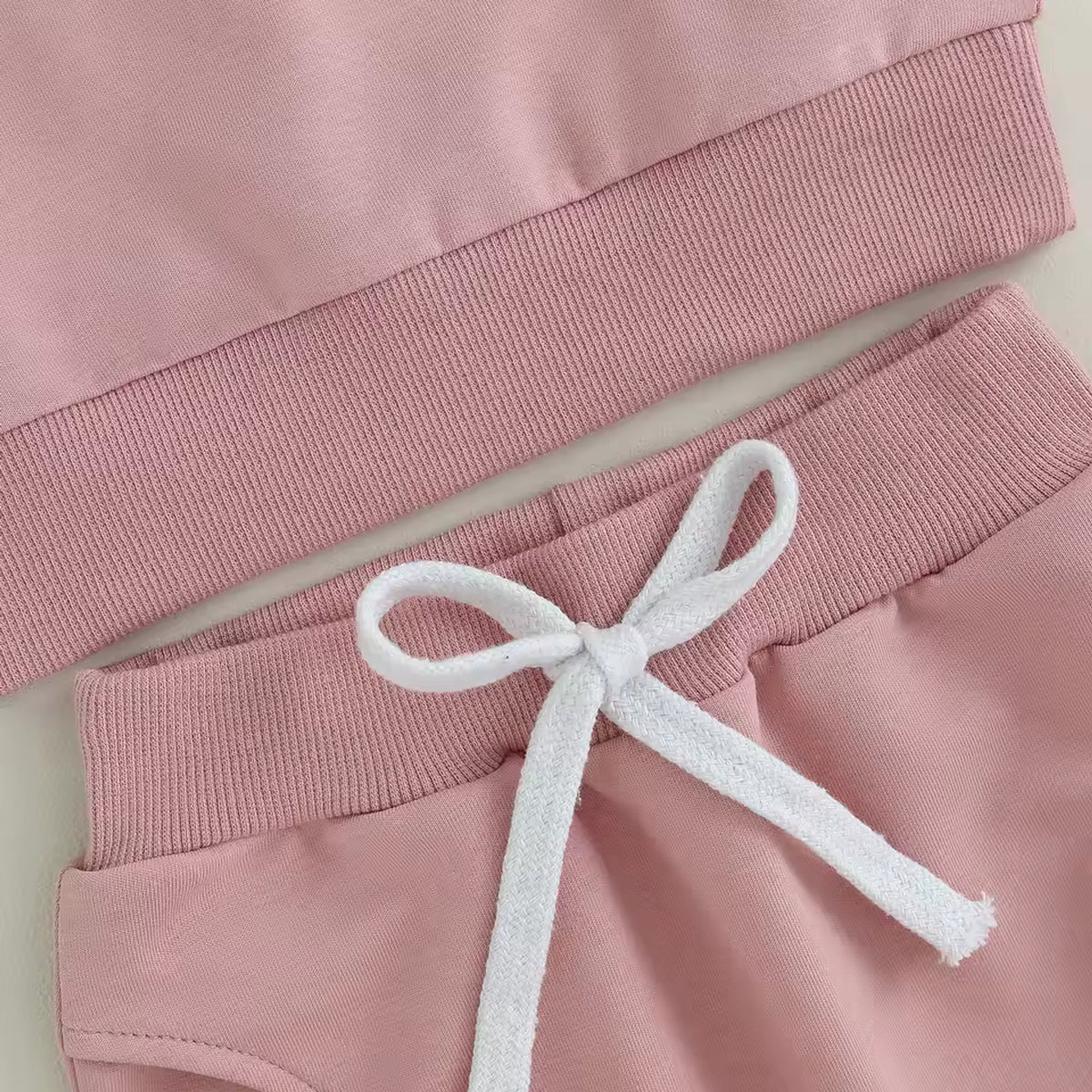 Daddy's Girl Sweatshirt & Jogger Set - drawstring waistband detail