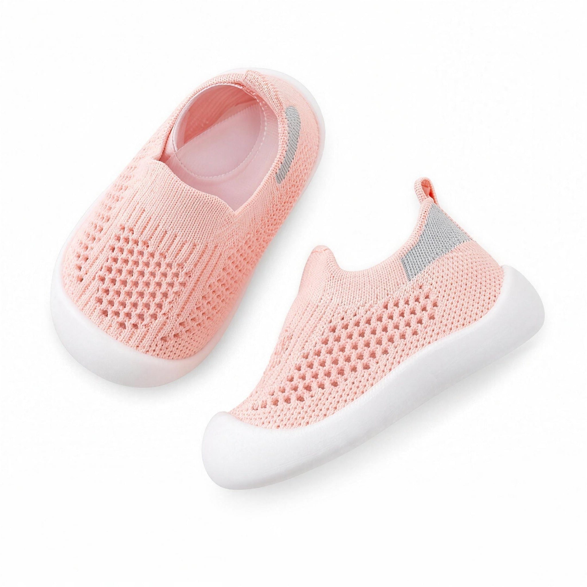 Colorblock Knit Sneakers - Pink, professional studio photo