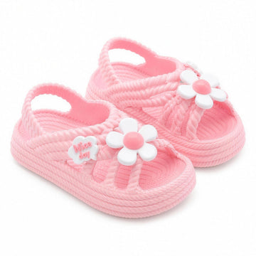 Daisy Charm Sandals - Pink, professional studio photo