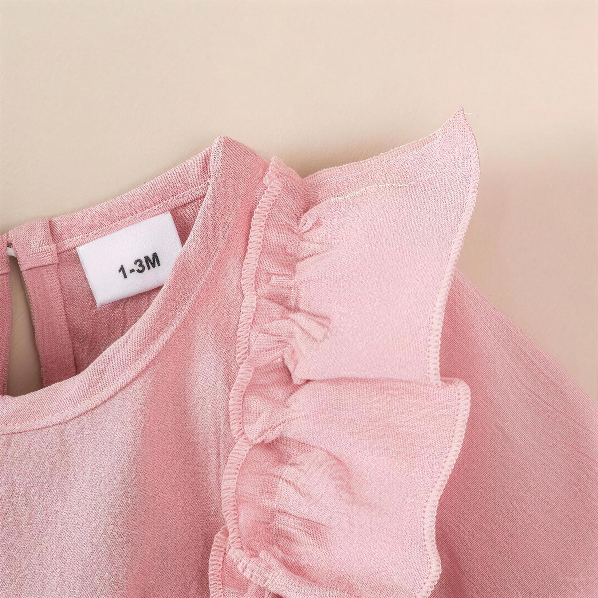 Dusty Pink Ruffle Bow Dress & Headband - additional photo