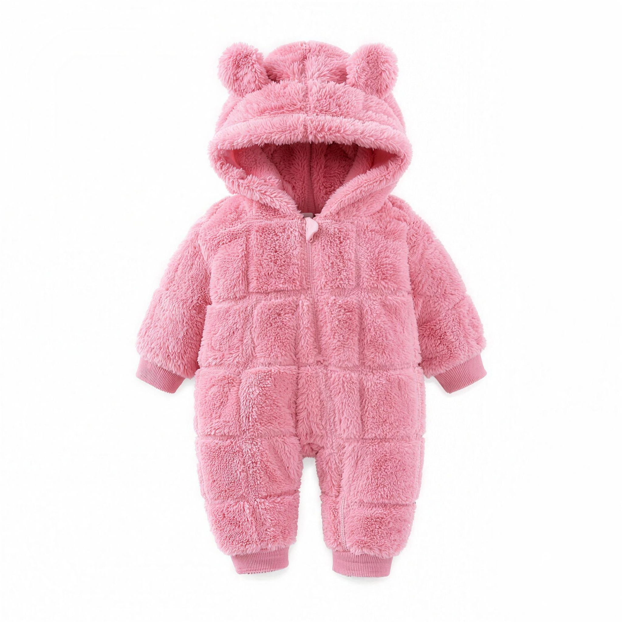 Sherpa Bear Snowsuit - Pink - professional studio photo