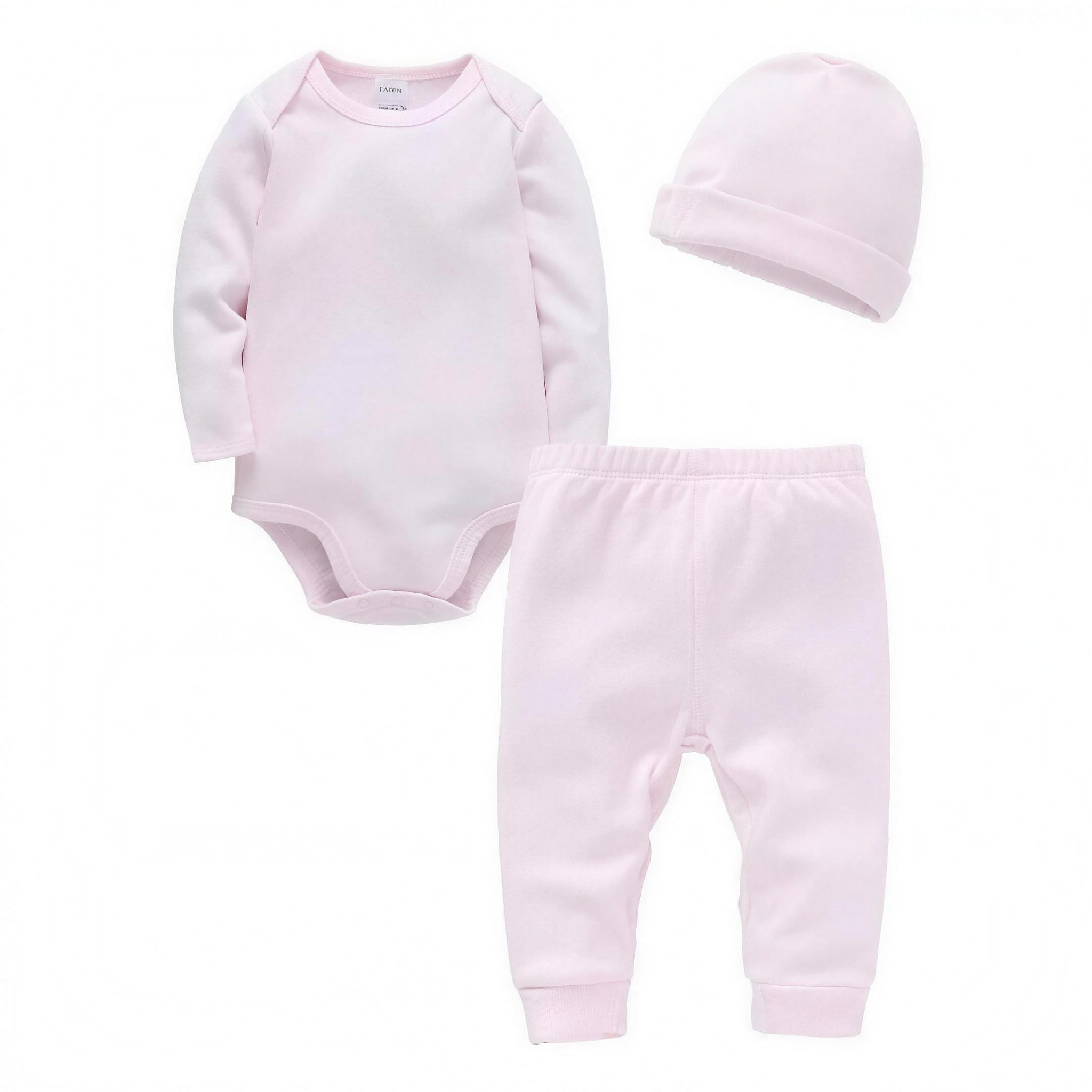 Solid Bodysuit Pants Set - Pink - professional studio photo