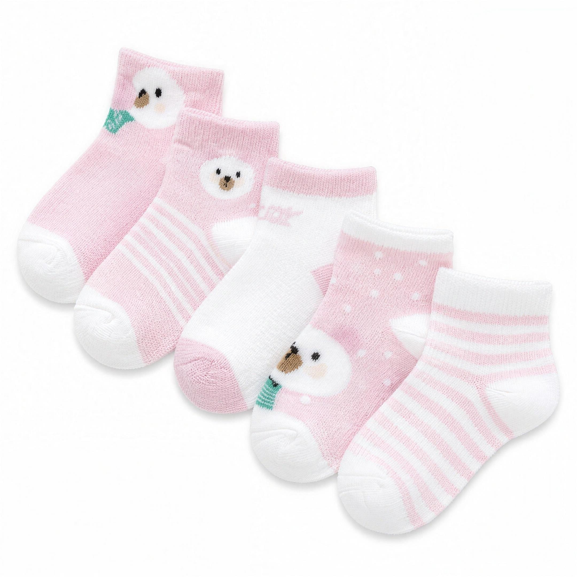 Rosy Bear Sock Set - professional studio photo