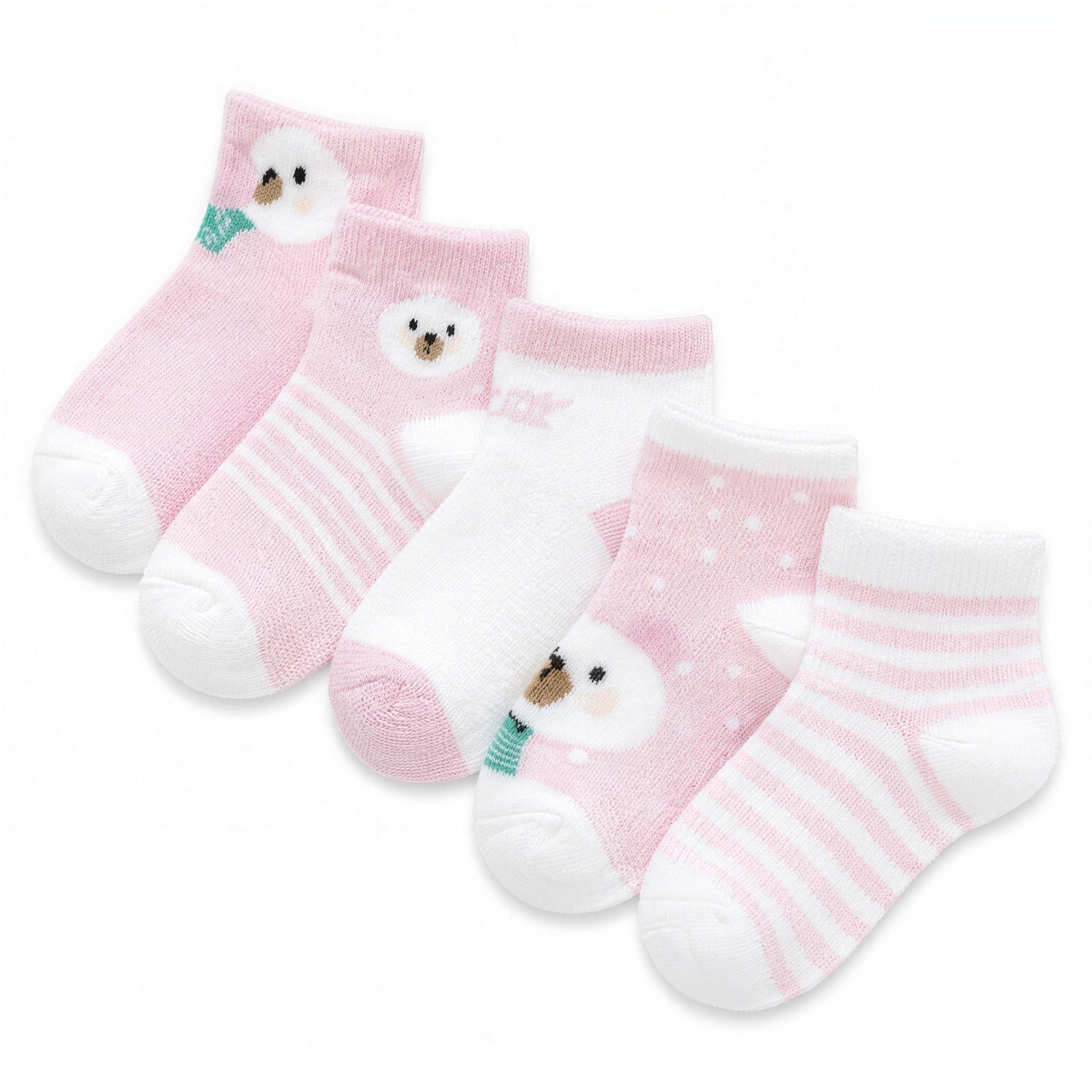 Rosy Bear Sock Set - professional studio photo