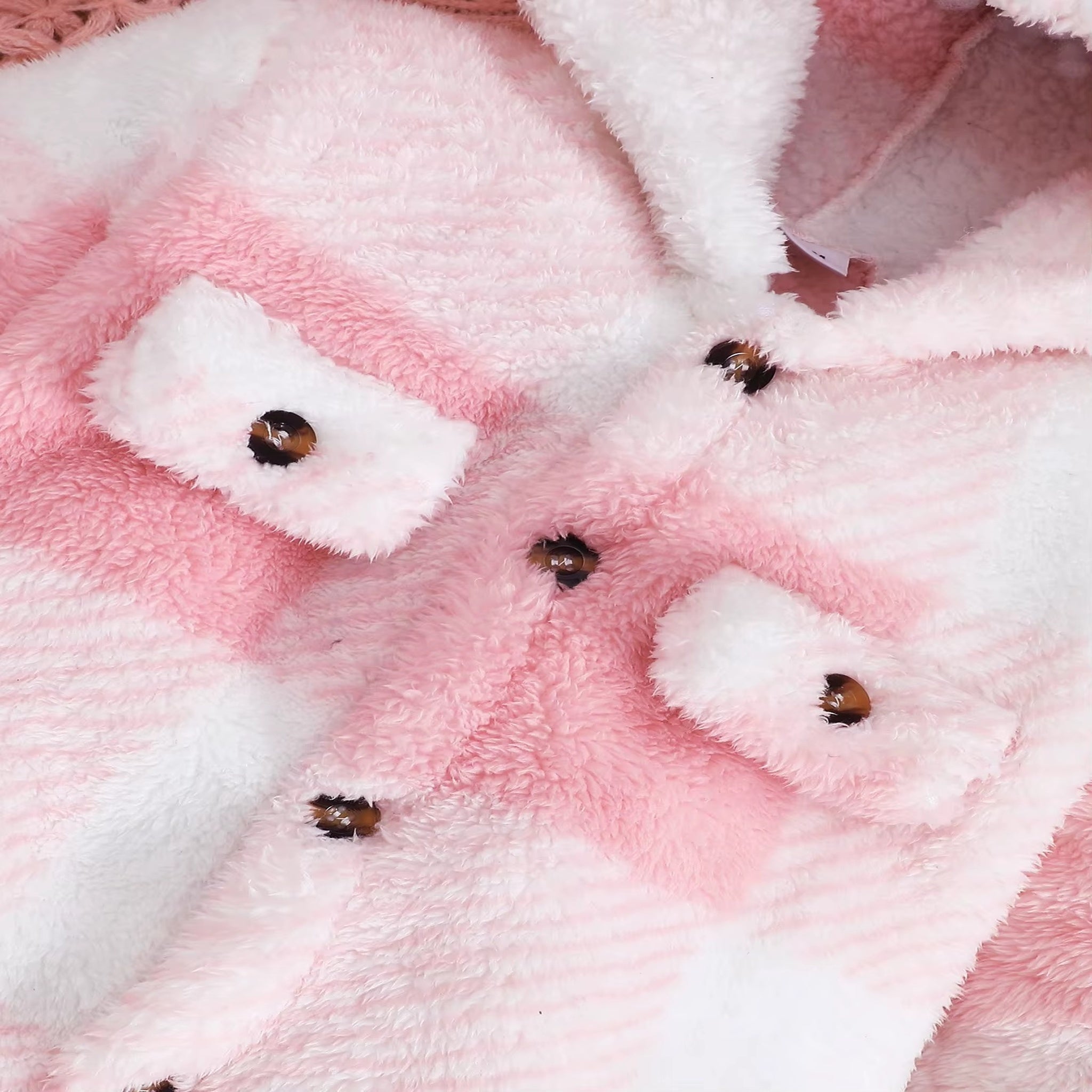 Pink Plaid Sherpa Hooded Romper - extra 2