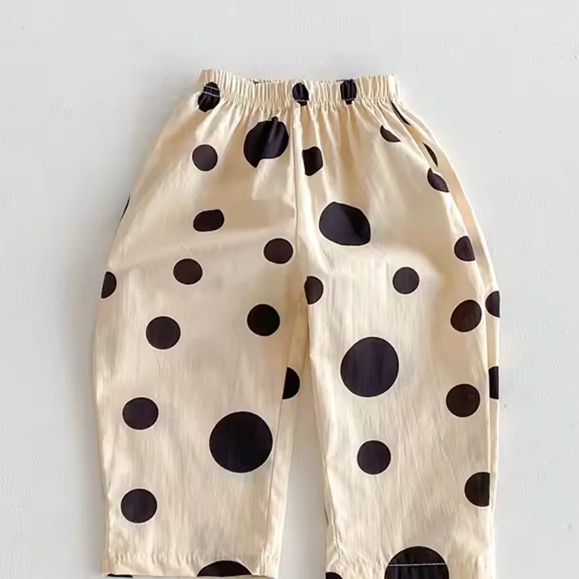 Polka Summer Pants in Dot Medium Detail - baby and toddler pants, professional product photo