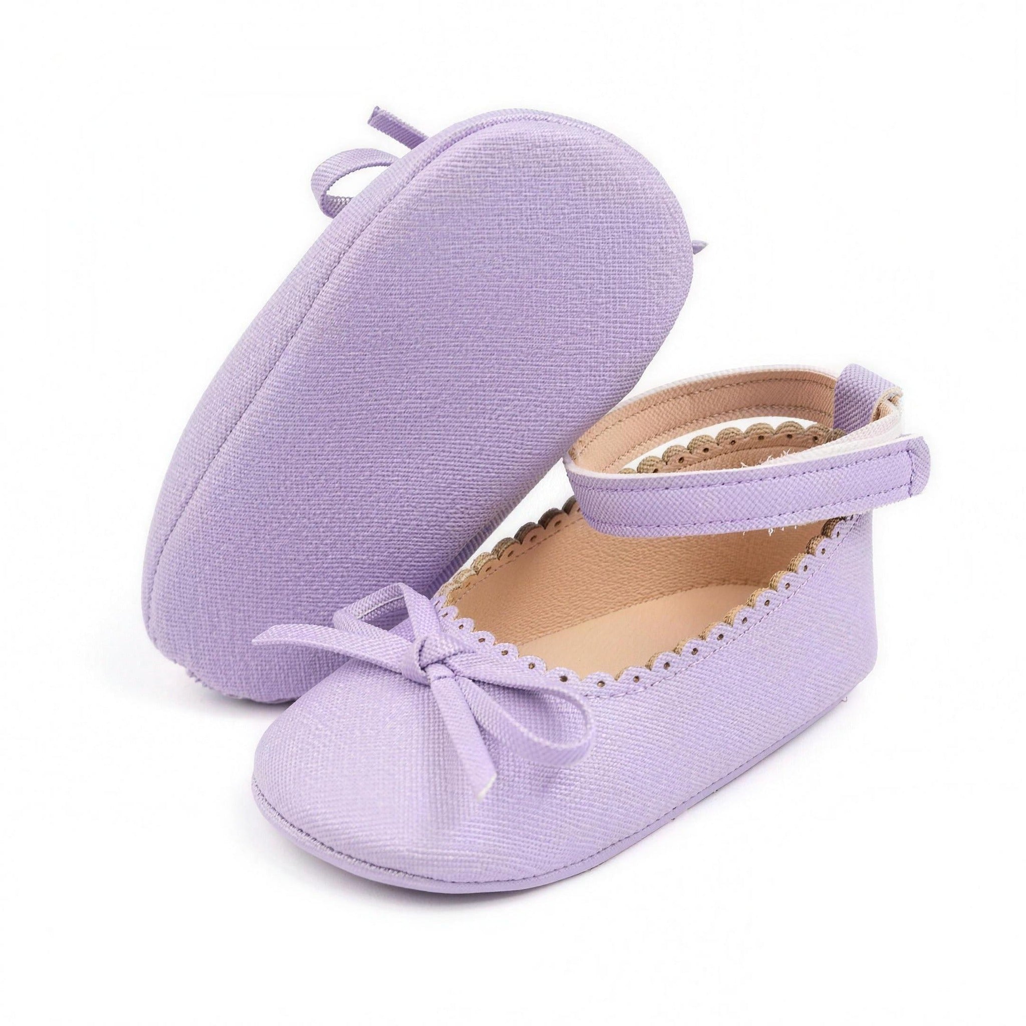 Bowknot Ballet Mary Jane - Purple - professional product photo on white background