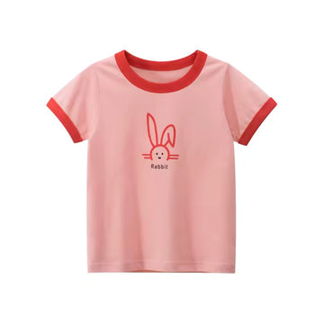 Rabbit Sketch Tee, girls baby and toddler t-shirt, professional product photo on white background