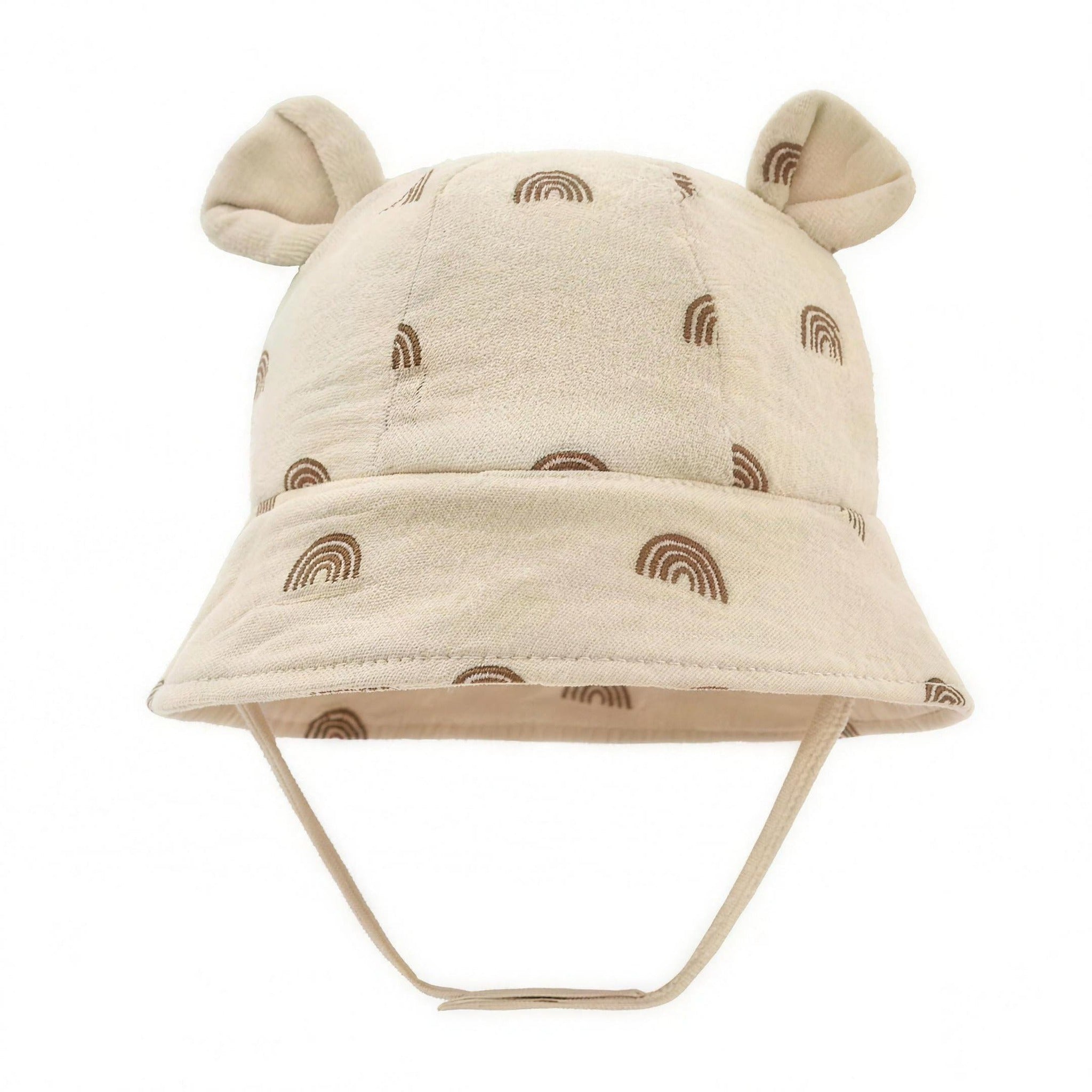 Bear Ear Bucket Hat - Rainbow Print