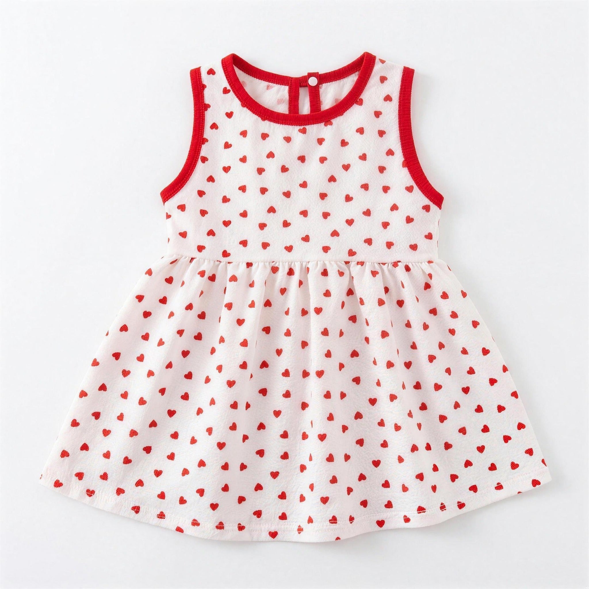 Red Heart Dress - professional product photo on white background