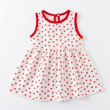 Red Heart Dress - professional product photo on white background