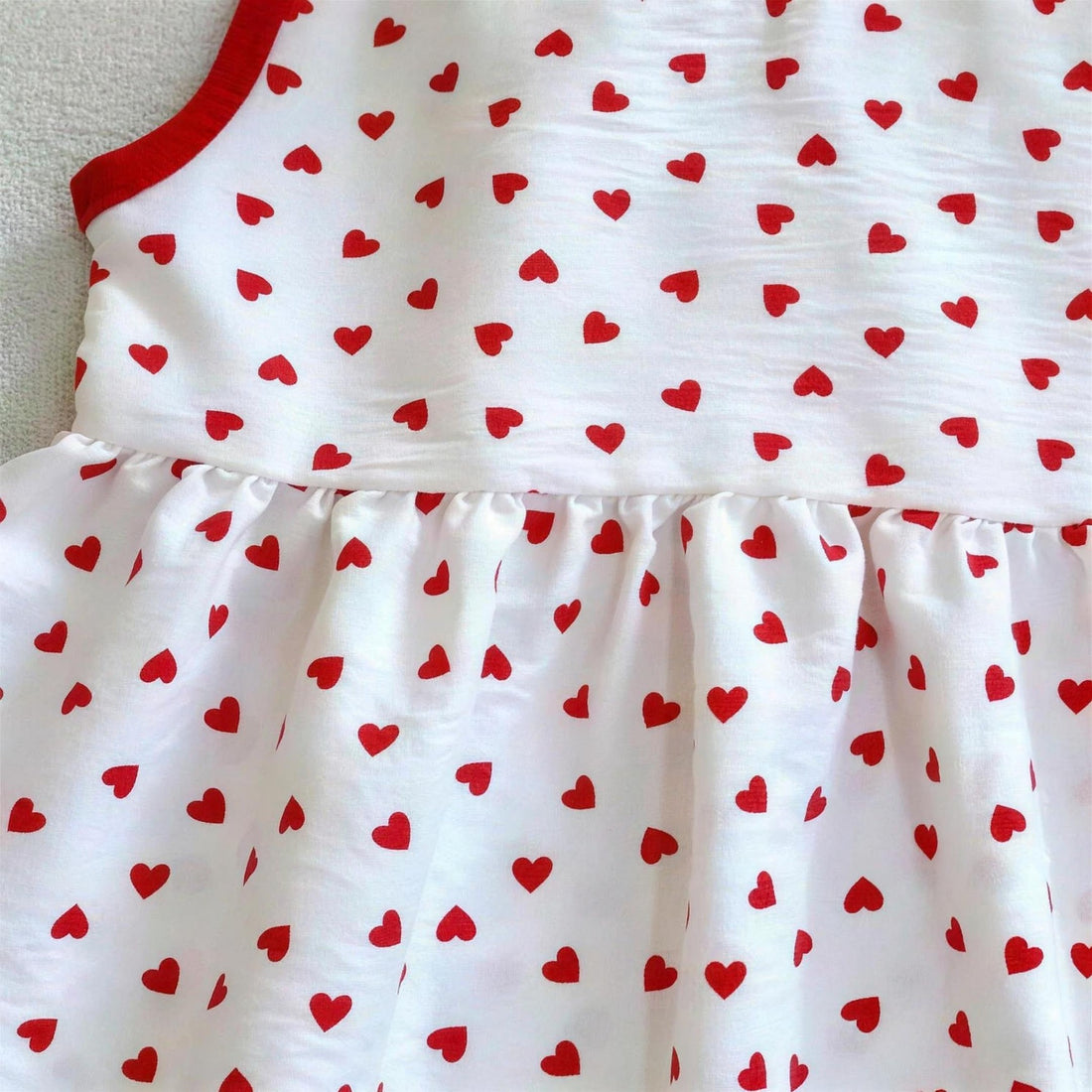 Red Heart Dress - professional product photo on white background