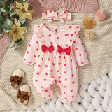 Ruffle Bow Print Romper