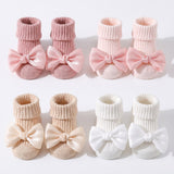 Ribbed Bow Ankle Socks